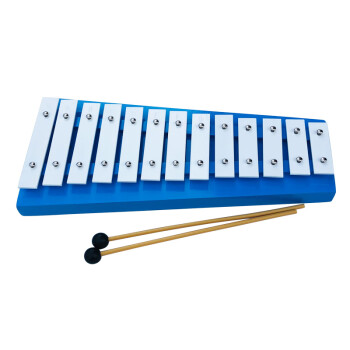 奥尔夫天地早教玩具 奥尔夫乐器 打击敲琴 蓝色13音箱式打琴 铝片琴 TL13