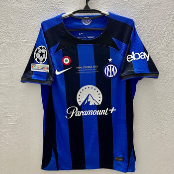 2223欧冠决赛国际米兰主场球员版短袖上衣10号劳塔罗球衣带印号加臂章