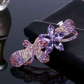 abdo 闪水晶弹簧夹发夹水钻发卡顶夹一字夹刘海百搭头饰淑女发饰 a款