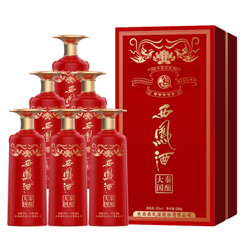 西凤西凤酒 高度白酒 500ml*6瓶整箱装 收藏送礼 宴请摆柜 大秦国酿