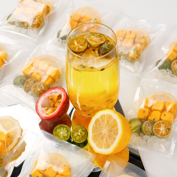 金桔柠檬百香果茶青桔水果茶冲饮花茶茶包纯蜂蜜冻干柠檬片泡水喝三角