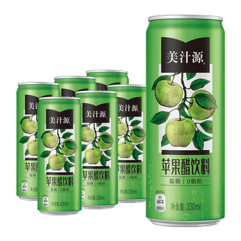美汁源mintuemaid苹果醋饮料果汁饮料聚餐家庭公司聚会330ml6