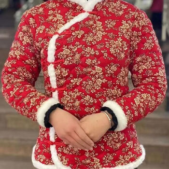 东北大花袄 旗袍棉袄中国风大花袄仿古棉袄国潮女装中国风民族风拜年