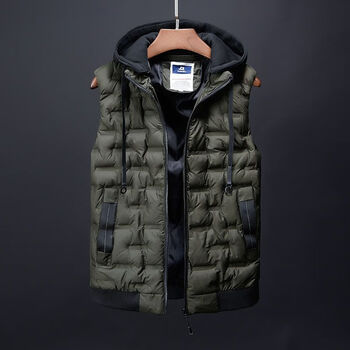 鸿星尔克舒适同类型品质款马甲男秋外套加厚休闲羽绒棉男士保暖坎肩季