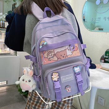 丰丰彐心可爱卡通书包女初中生小学生三到六年级少女风防水校园减负