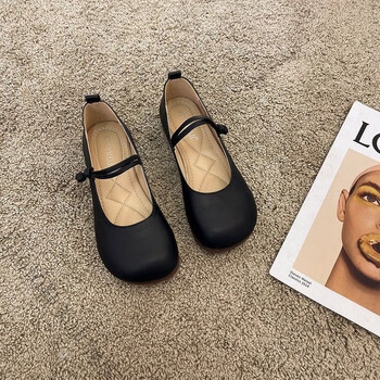 gioio方头玛丽珍鞋女复古2023新款韩版文艺仙女平底单鞋软底百搭奶奶