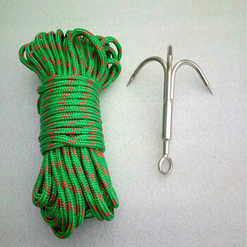 不锈钢大号三爪飞虎爪锚钩三钩水草锚钩三爪钩清除水底障碍登山攀岩