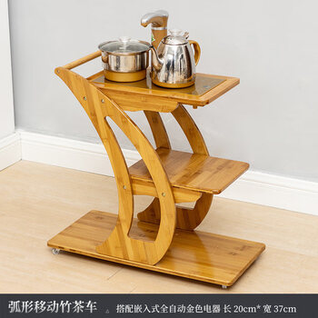 鑫战匠移动茶车家用小茶台全自动多功能茶水柜茶水架边柜烧水泡茶台