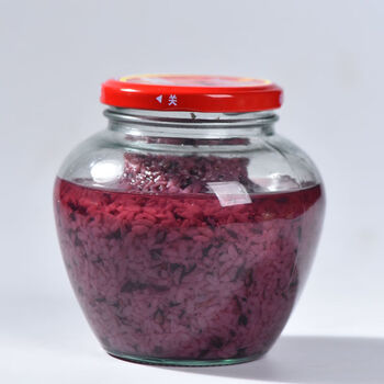 云南通海特产金凤鸣甜白酒桃瓶500克醪糟糯米酒月子酒曲紫米口味