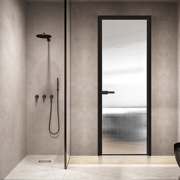 【门店同款】大自然德森堡铝合金门16窄边平开门卫生间玻璃浴室门 单