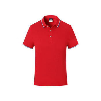 4s店工装夏季polo小衫t恤定制印logo男士气质有领体桖衫男红色b款l