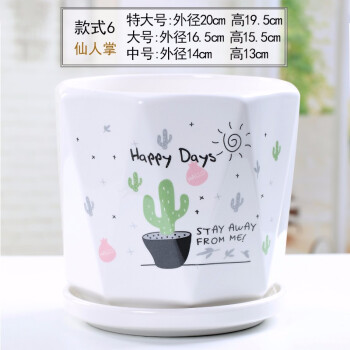芊堂苑北欧花盆陶瓷黑白色家用室内阳台兰花蝴蝶兰带托盘绿萝君子兰盆景 67218 大