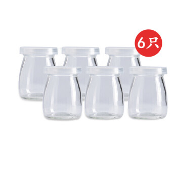 
                                                            【展艺布丁瓶】耐高温玻璃带盖布丁杯酸奶瓶 慕斯果冻杯木糠杯 模具 布丁粉 【6只装】                