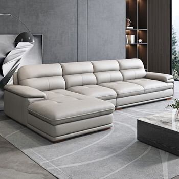 初岛 沙发 简约现代真皮沙发客厅 大户型客厅沙发智能真广东佛山家具