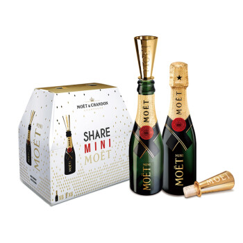 酩悦 Moet & Chandon 迷你酩悦 葡萄酒 香槟 200ml*6瓶 整箱装 法国进口