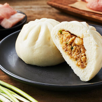 食品包子奥尔良鸡腿割包家庭装包子营养早餐鸡肉包 鲜肉包/2袋