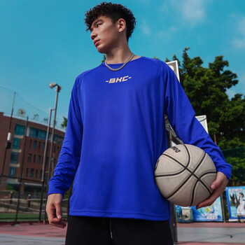 breakice美式篮球长袖男跑步速干衣秋季运动t恤体育生投篮训练服