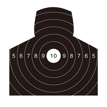 军轶 靶纸 野战训练打靶纸军迷用品 狙几布抢胸环靶 (黑色)36*36cm