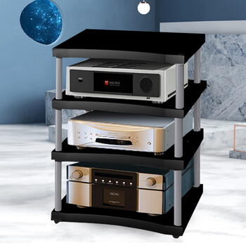 cd功放架机架功放机柜音响柜器材架影音箱架避震机架子 bk~80黑色