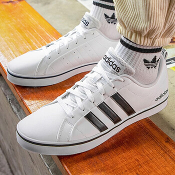 阿迪达斯 (adidas)板鞋男子2023夏季新款低帮透气轻便三条杠耐磨百搭