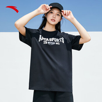 安踏薄款短袖t恤男夏季宽松圆领上衣半袖打底休闲针织衫152338101