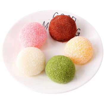 椰蓉日式冰皮大福雪媚娘糯米团子冰淇淋抹茶口味麻薯传统糕点甜品蓝莓