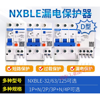 漏电断路器空气开关带漏电保护空开2p漏保过载nxble d型 2p 40a
