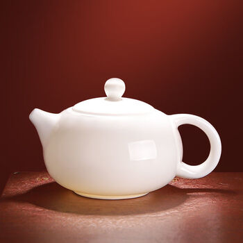 茶壶德化陶瓷茶壶白瓷功夫茶具整套家用手工羊脂玉西施壶过滤泡茶单壶