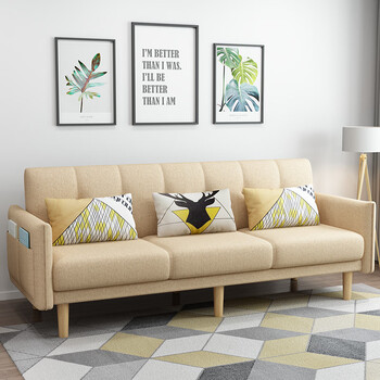 3期免息云弘亿沙发床科技布艺沙发客厅小户型现代简约棉布新款网红款