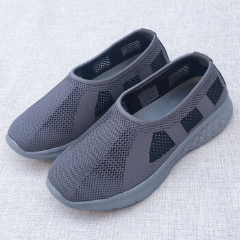 出家人穿的僧鞋夏季居士禅修单鞋僧鞋男运动软底透气网面罗汉鞋 灰色