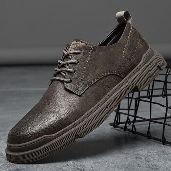 公牛巨人(bulltitan)品牌软皮马丁靴男低帮秋天纯牛皮男鞋子小码37