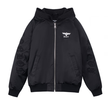 boy london潮牌服男女同款冬季老鹰亮皮烫金加厚保暖情侣款外套 刺绣