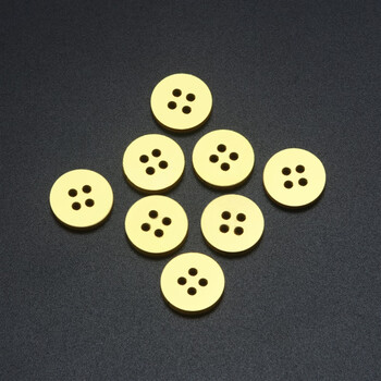 诗酌金色边小纽扣亮面简约金属衬衫纽扣金色时尚四眼小纽扣外套大衣