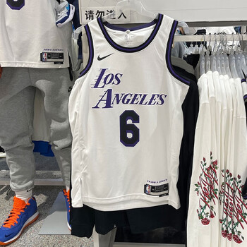 nike耐克背心男球迷版湖人队詹姆斯6号篮球训练运动服透气无袖t恤do