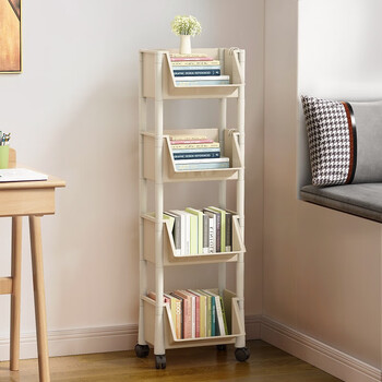 安尔雅anerya可移动置物架客厅小推车落地零食厨房蔬菜架书本收纳架5