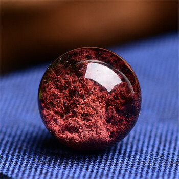 爱优美天然红幽灵散珠圆珠半聚宝盆单珠多宝水晶手串星月菩提配饰精品