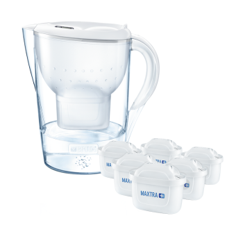 碧然德（BRITA）过滤净水器 家用滤水壶 净水壶 Marella 海洋系列 3.5L（白色）一壶六芯装