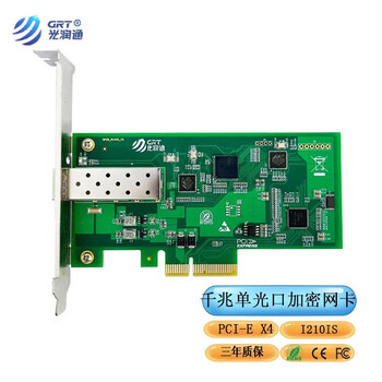 光润通（GRT）千兆智能加密网卡 F901E-ZN-V2.1单光口数据传输硬件加密网卡 服务器台式机网卡