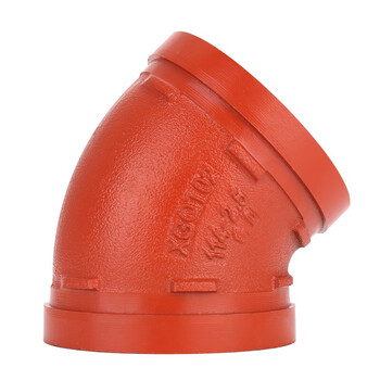 聚梁氏 消防沟槽管件消防管道配件 消防弯头 沟槽45度弯头 外径60=dn