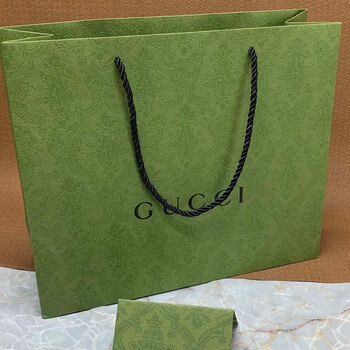 恒愎奇绿色纸袋水袋口红袋包装袋手提袋购物袋子围巾袋中号横款纸袋