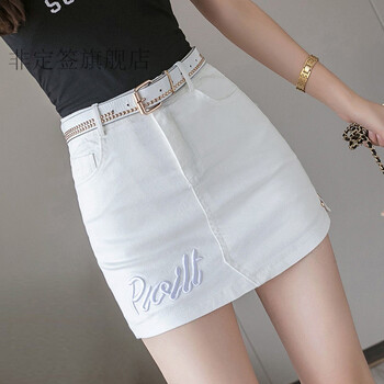女款短裤牛仔超短裙无裤牛仔短裙裤女夏2022新款高腰弹力裤衩裙牛仔裙