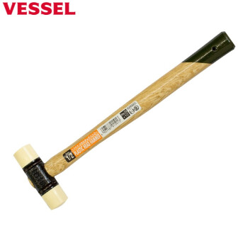 VESSEL日本进口威威橡胶锤橡皮锤子安装锤地板瓷砖大理石安装工具胶锤头 NO.70x1/2