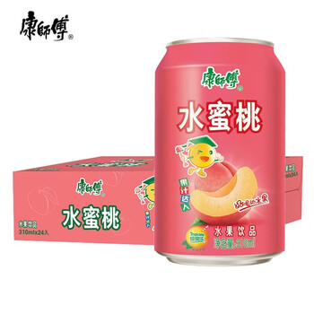 罐装聚会饮品年货 康师傅水蜜桃310m.l*12罐