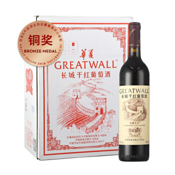 长城 华夏葡园九五特级精选赤霞珠干红葡萄酒 750ml*6瓶 整箱装 中粮出品