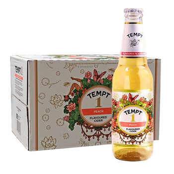 诱惑tempt啤酒丹麦进口啤酒精酿啤酒诱惑系列西打酒诱惑1号蜜桃味330