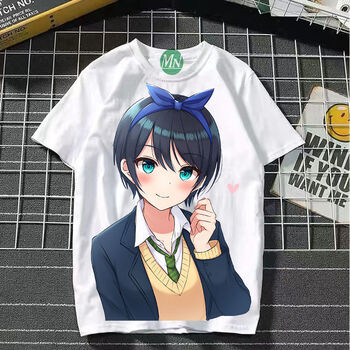 水原千鹤周边衣服租借女友动漫更科瑠夏衣服短袖t恤男女学生二次元