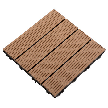 塑木木塑地板diy花园阳台户外庭院生态木地板防腐木室外实木地板黄色