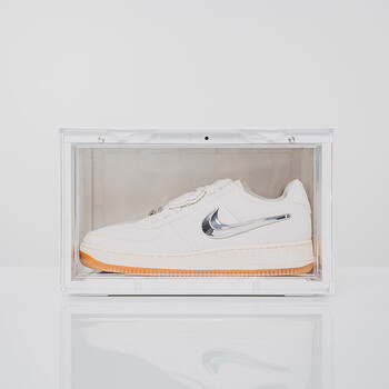 aj球鞋防氧化尘潮亚克力收藏鞋柜一只白色led鞋盒可发光可声控337x265