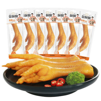金厨娘多味凤爪卤味鸡爪泡卤鸡爪办公室休闲零食微辣泡椒肉类小吃28克