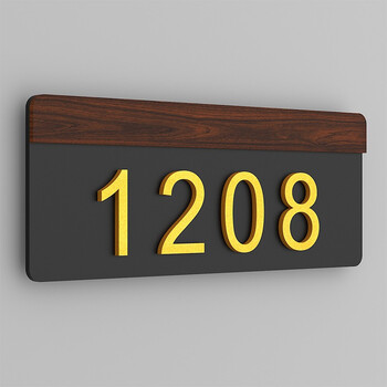 飞雪人 门牌号简约立体字号码牌定制家用公寓民宿标识牌高档门号牌
